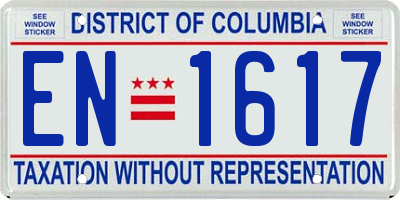 DC license plate EN1617