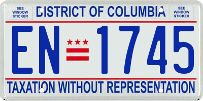 DC license plate EN1745