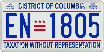 DC license plate EN1805