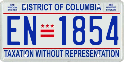 DC license plate EN1854