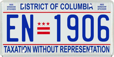 DC license plate EN1906