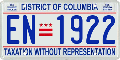 DC license plate EN1922