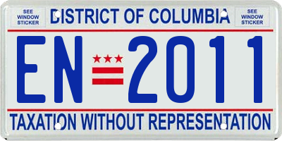 DC license plate EN2011