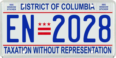 DC license plate EN2028
