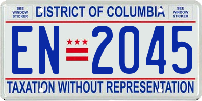 DC license plate EN2045