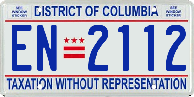 DC license plate EN2112