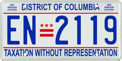 DC license plate EN2119