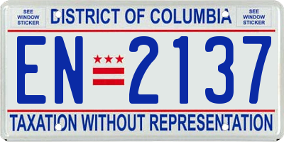 DC license plate EN2137