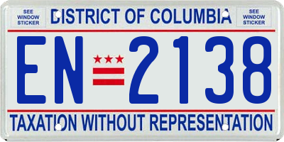 DC license plate EN2138