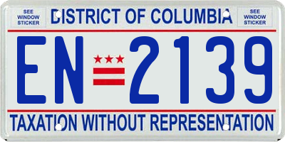 DC license plate EN2139