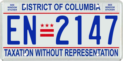 DC license plate EN2147