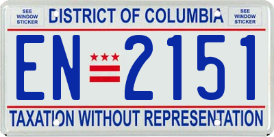 DC license plate EN2151
