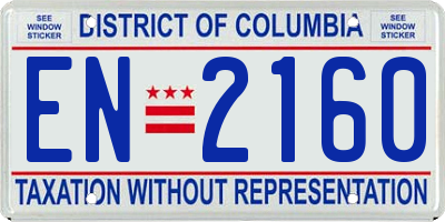 DC license plate EN2160