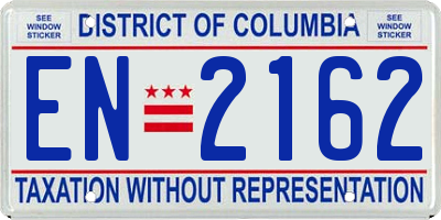 DC license plate EN2162