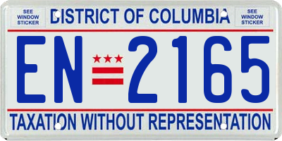 DC license plate EN2165