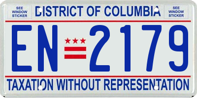 DC license plate EN2179