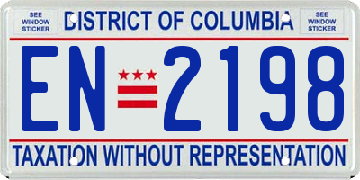 DC license plate EN2198