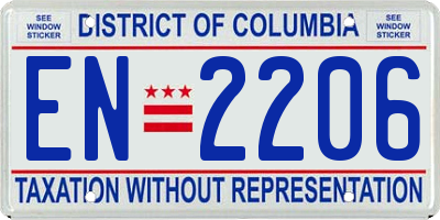 DC license plate EN2206