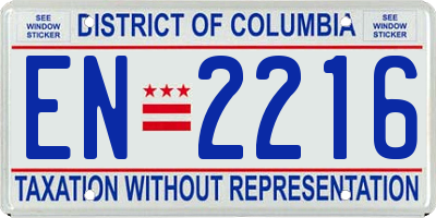 DC license plate EN2216