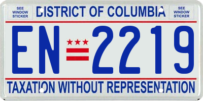 DC license plate EN2219