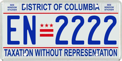 DC license plate EN2222