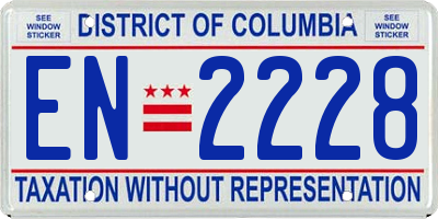 DC license plate EN2228