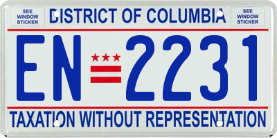 DC license plate EN2231