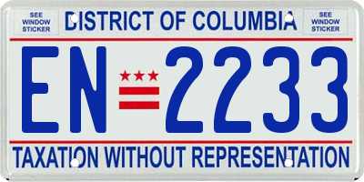 DC license plate EN2233