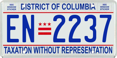DC license plate EN2237