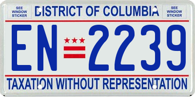 DC license plate EN2239