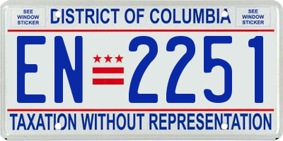 DC license plate EN2251