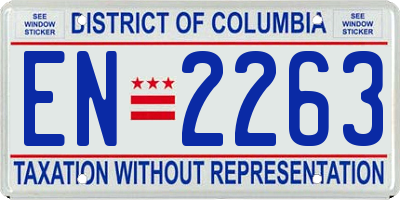 DC license plate EN2263