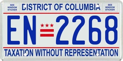 DC license plate EN2268