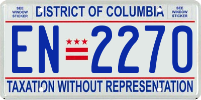 DC license plate EN2270