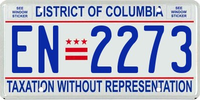 DC license plate EN2273