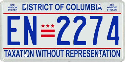 DC license plate EN2274