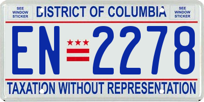 DC license plate EN2278