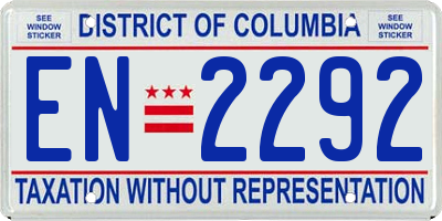 DC license plate EN2292