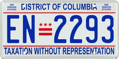 DC license plate EN2293