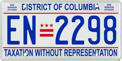 DC license plate EN2298