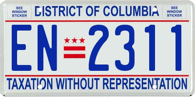 DC license plate EN2311