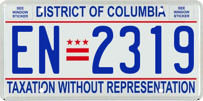 DC license plate EN2319