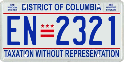 DC license plate EN2321