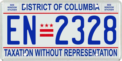 DC license plate EN2328