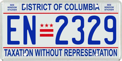 DC license plate EN2329
