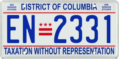DC license plate EN2331