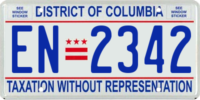 DC license plate EN2342