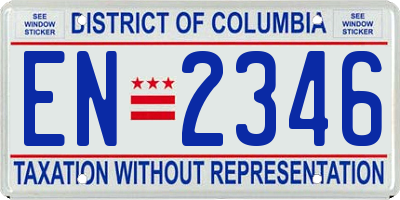 DC license plate EN2346