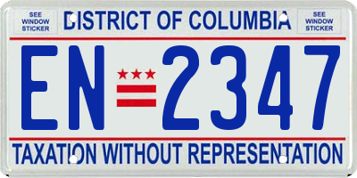 DC license plate EN2347