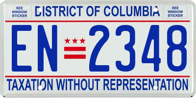 DC license plate EN2348
